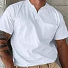 Men's Elastic Cotton Pocket Short Sleeve V-neck T-shirt by Inlyline