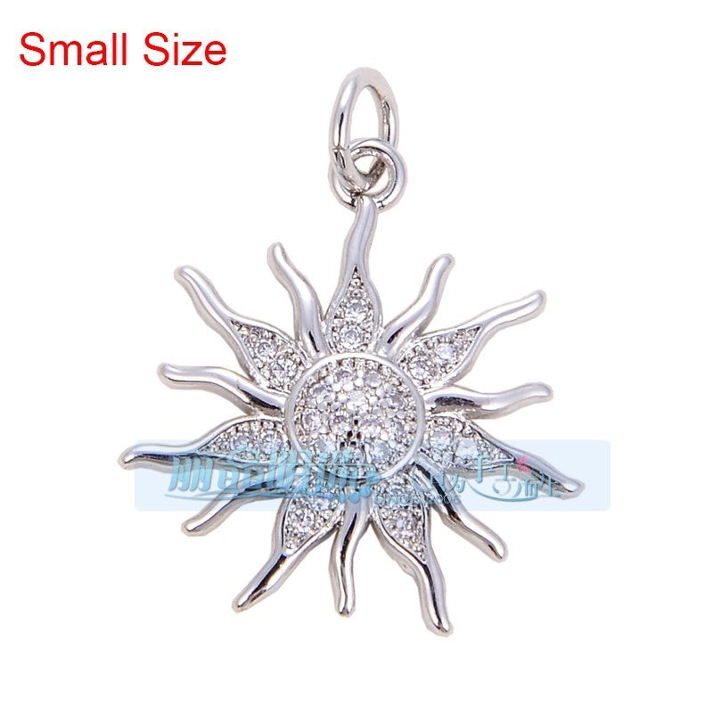 1 Piece 15 * 21mm 18 * 23mm 9*16mm Copper Zircon Sun Star Lightning Pendant Jewelry Accessories
