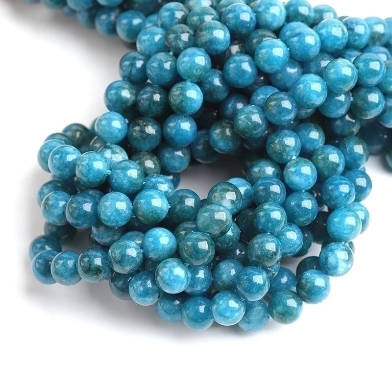 Natural Apatite Jade Loose Beads Plus Color Beads Handmade Semi-finished Jewelry