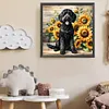 Teddy-rond noir drill diamond painting-40*40cm