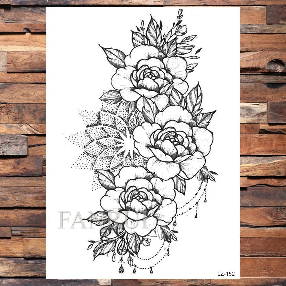 Mighty Lion King Of Beasts Tattoos Temporary Men Women Body Art Fake Tatoo Realistic Tribal Tiger Tattoo Sticker Arm Leg Makeup