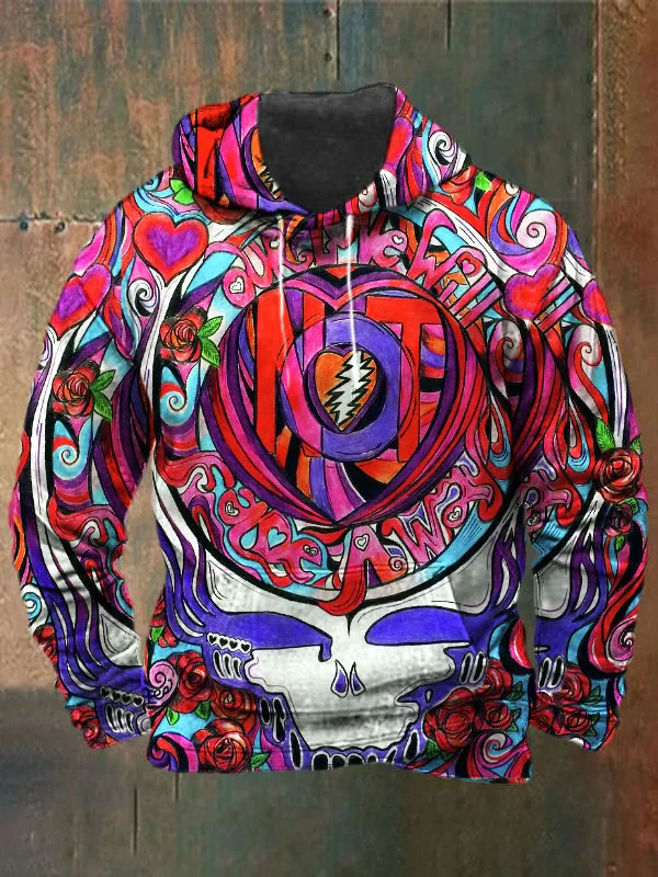 Unisex Skull Print Heavyweight Hoodies
