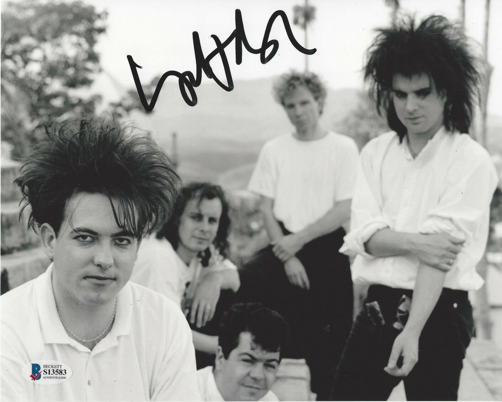 LOL TOLHURST - THE CURE DRUMMER - SIGNED AUTHENTIC 8x10 Photo Poster painting 5 BECKETT COA BAS