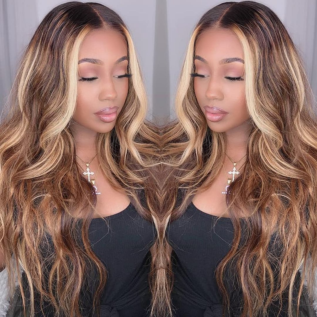 Long Body Wave Lace Wigs Blonde Daily Style US Mall Lifes