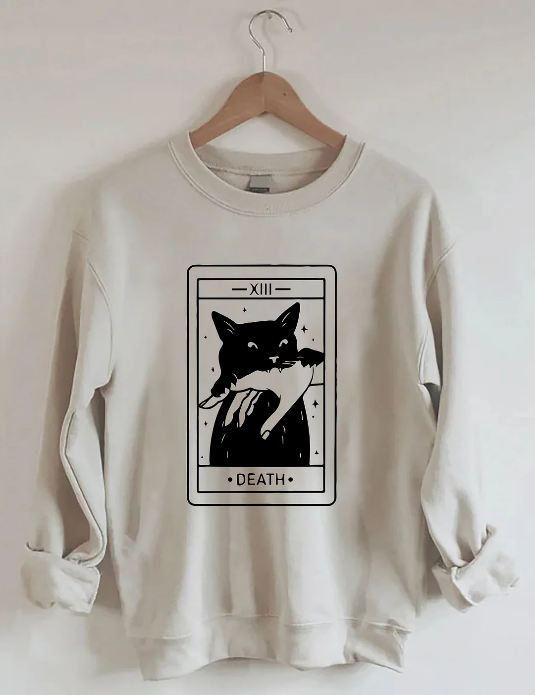 Tarot Card Black Cat Sweatshirt