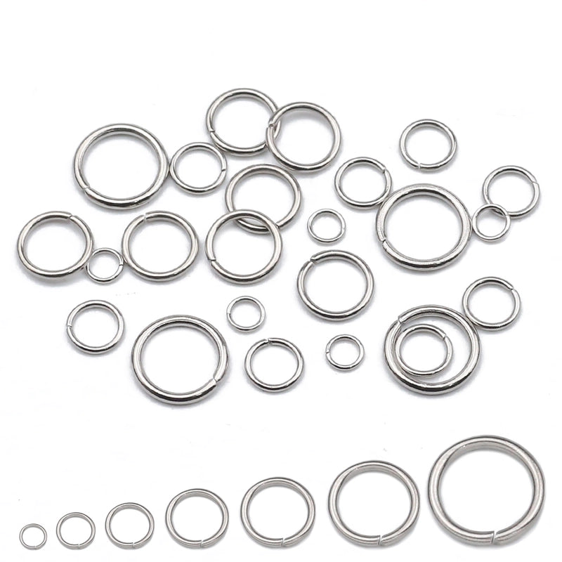 One Pack 304 Stainless Steel Solid Color Open Jump Rings Jewelry Buckle Jewelry Accessories