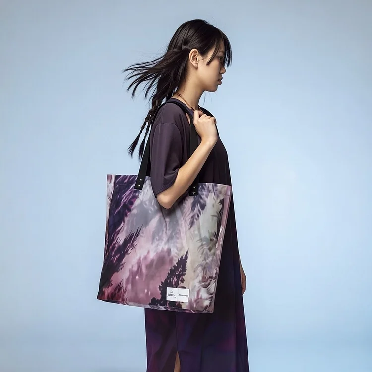 ACID4YUPPIES Moonrise Kingdom Dawn Mash-Up Birch Tote Bag - 3 Recycled Water Bottles - Black