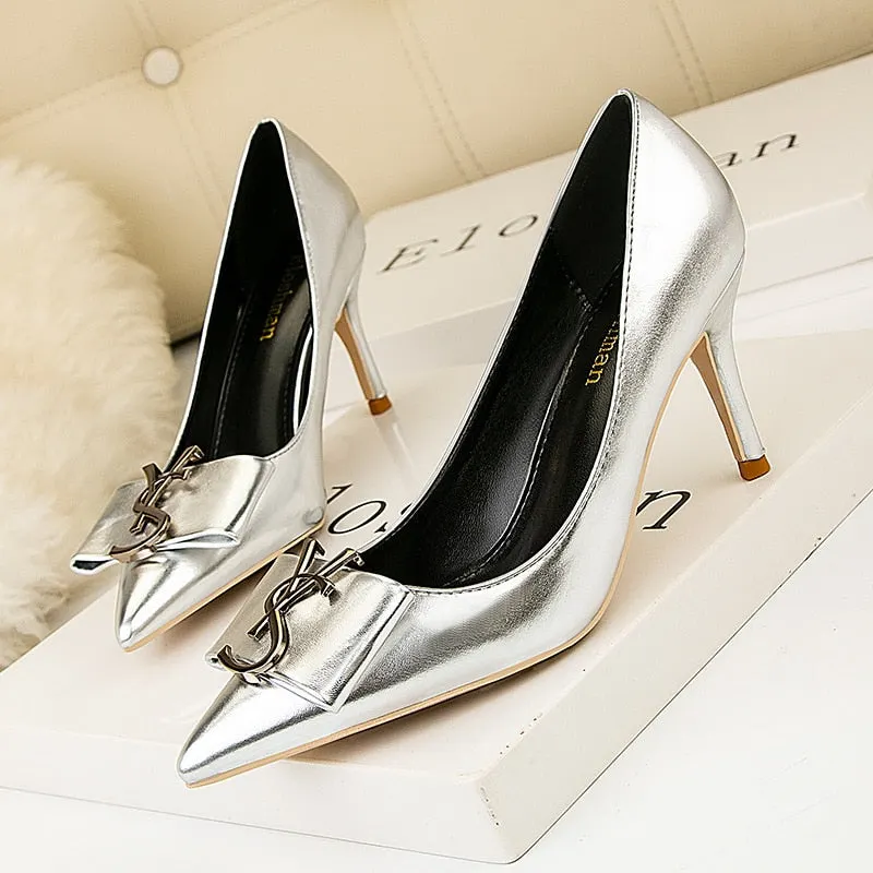Women's High Heels Pumps Sexy Party Office Ladies 2020 Brand Luxury Designers Woman Thin Heels Pointed Toe Fashion Summer Shoes