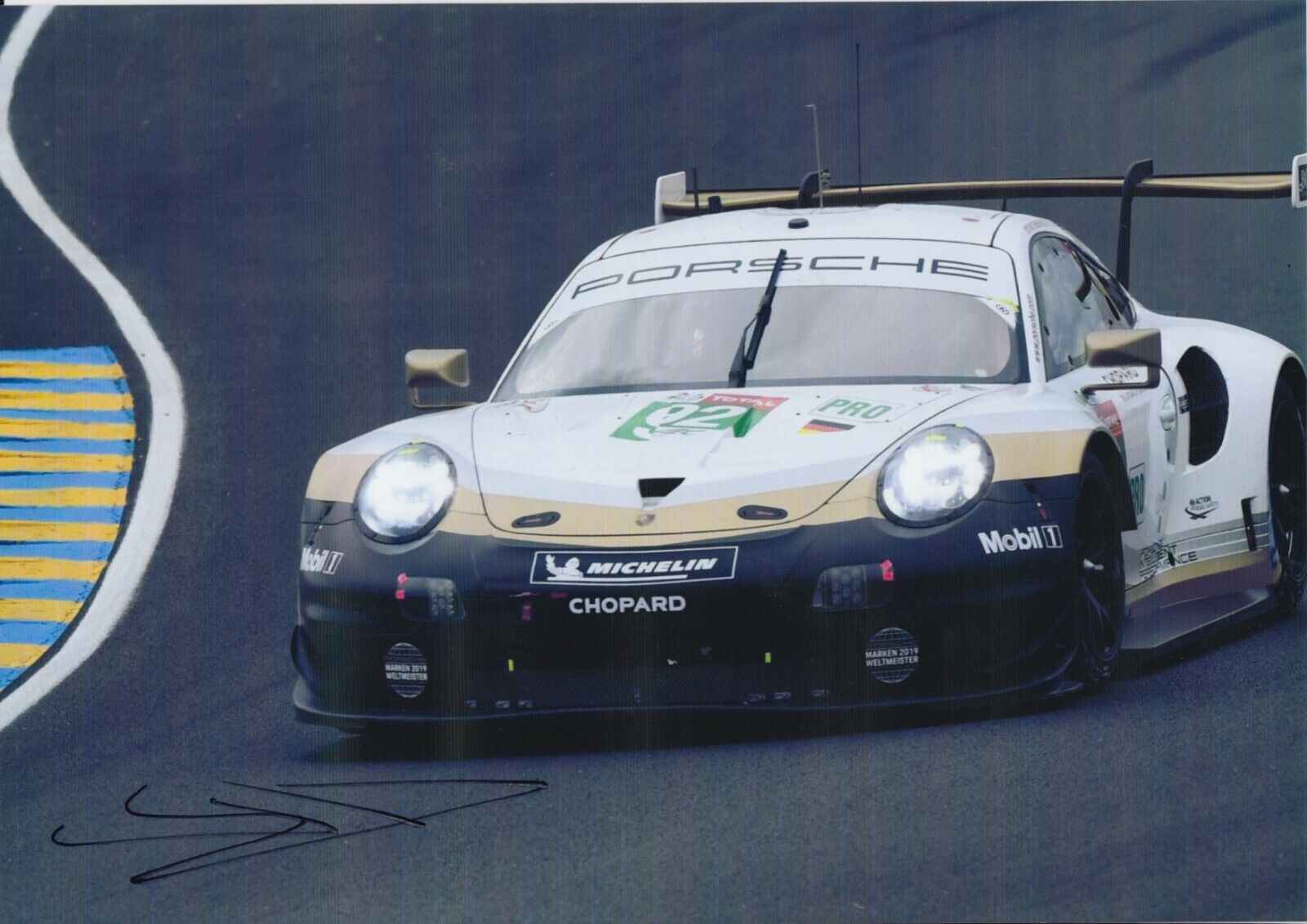 LAURENS VANTHOOR HAND SIGNED PORSCHE 12X8 Photo Poster painting 2019 LE MANS.