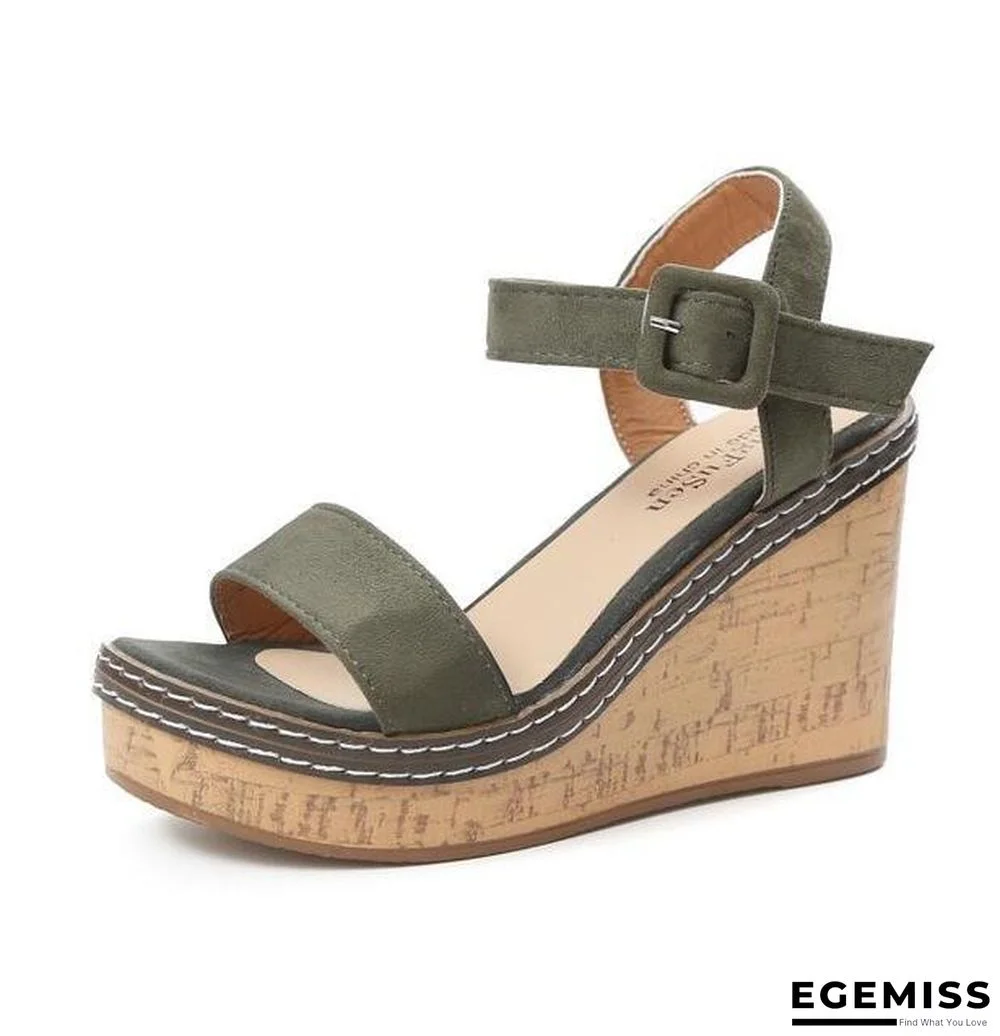 Women Summer Platform Sandals Fish Mouth High Heels Wedge Sandal Shoes | EGEMISS