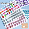 36pcs 12mm Heart Shape DIY Self-Adhesive Gem & Rhinestone Stickers Sparkling Jewel Stickers for Crafts & Decorations