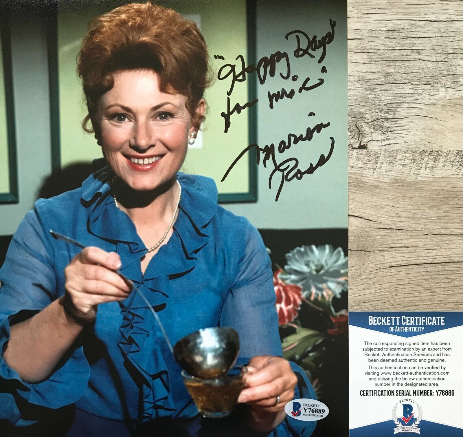 CLASSIC TV!! Marion Ross Autographed Signed HAPPY DAYS 8x10 Photo Poster painting #1 Beckett BAS