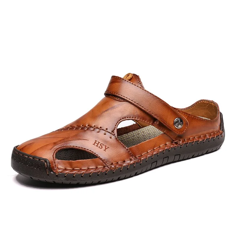 Mqq Orthopedic Shoes Men's  Orthpetic Durable Genuine Leather Sandals