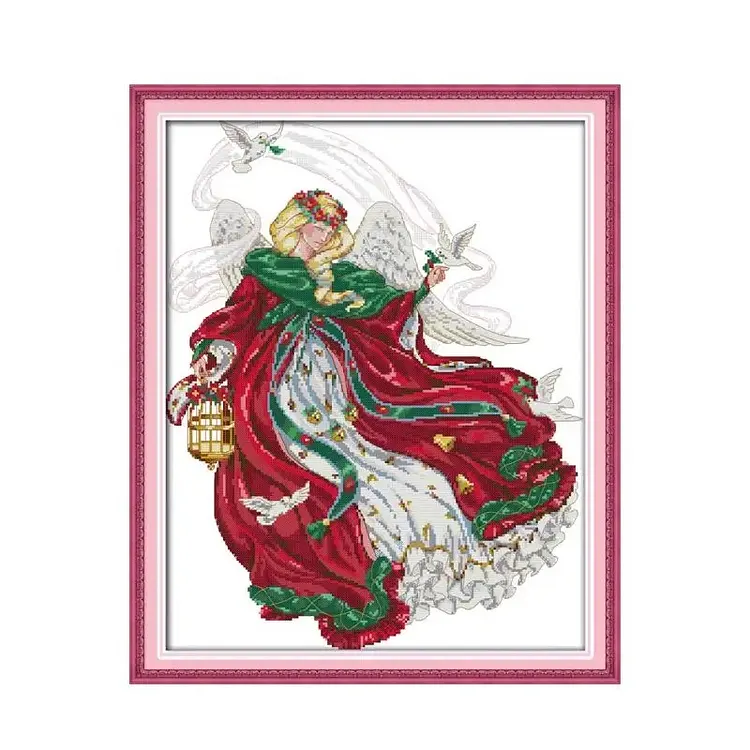 Joy Sunday-Flying Pigeon Angel 14CT (42*51CM) Stamp Cross Stitch gbfke