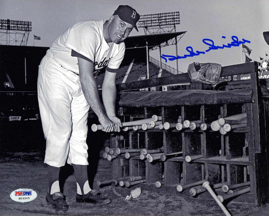 Duke Snider SIGNED 8x10 Photo Poster painting Brooklyn Dodgers PSA/DNA AUTOGRAPHED