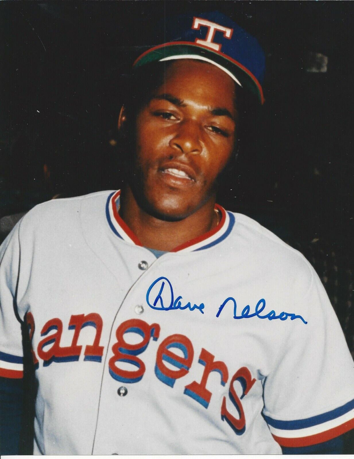 Dave Nelson Autographed 8x10 Texas Rangers#S981