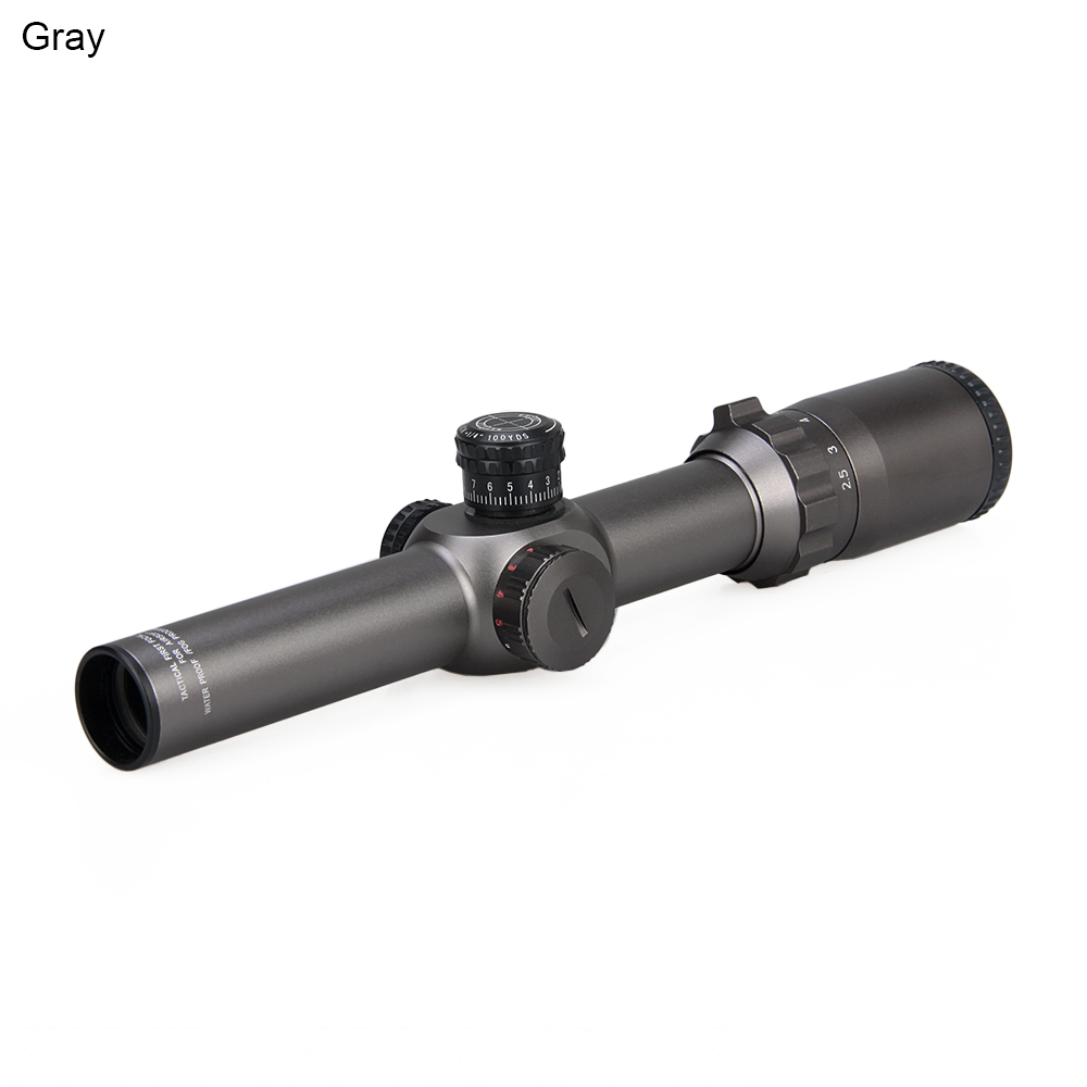 30mm Aluminum Alloy Picatinny Rail - Mounted 2.5 - 10X26 Riflescope with Multilayer Broadband Coating, Mil - Dot Reticle, 6 - Level Red/Green Illumination, and ±30 - ±40 E/W Adjustment - HaikeWargame