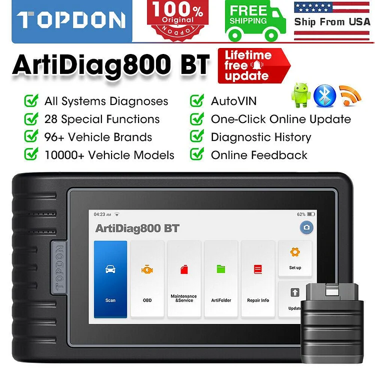 Unboxing the New Topdon Artidiag 800BT Full Systems Diagnostic Scanner +28  Service Functions  In this video we are unboxing the All New Topdon  Artidiag 800BT, Full Systems Diagnostic Scanner with 28