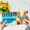 (US Local)6Pcs Diamond Painting Greeting Card Butterfly Diamond Handmade Card for Friends