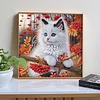 Diamond Painting-DIY Crystal Rhinestone White Cat