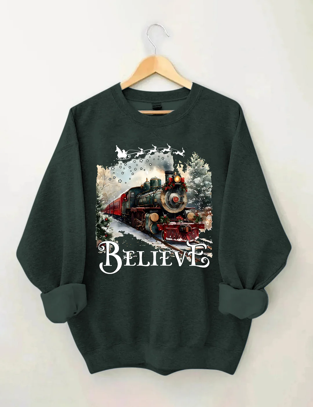 Believe Train Christmas Sweatshirt