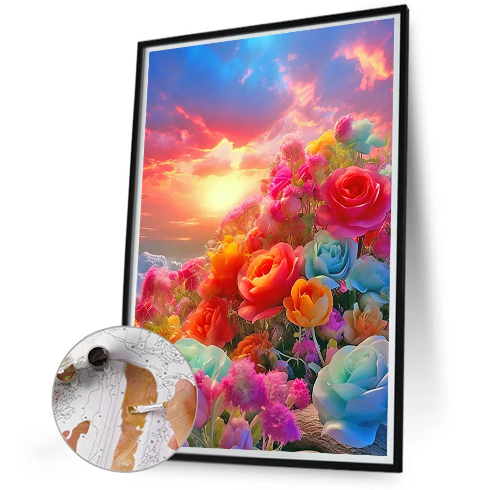 DIY Paint By Number 30*40cm - Sea Of Flowers