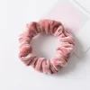 10PCS Plain Color Velvet Hair Band Scrunchies