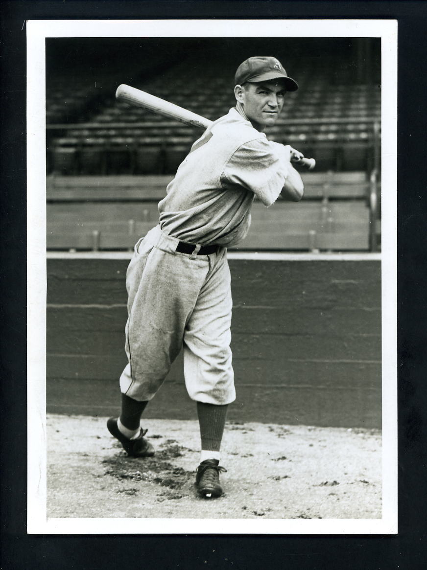 Hal Luby 1936 Press Original Photo Poster painting Philadelphia A's Athletics