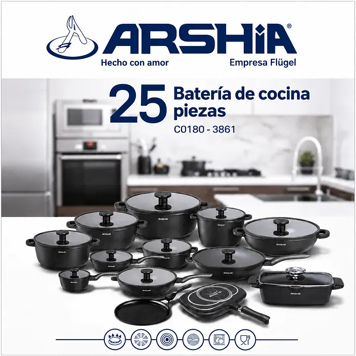 Juego Arshia de 25 piezas, modelo 3861