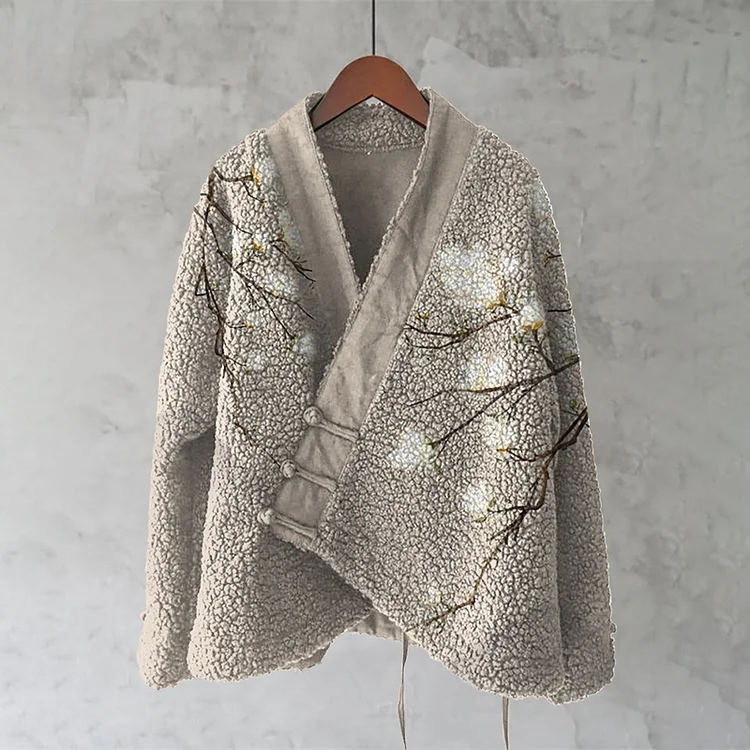 Vintage Japanese Art Floral Design Kimono