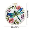 Dragonfly Floral-DIY Embroidery Kits for Craft Lover Hand Stitch 29x29cm Include Embroidery Cloth Hoops Threads tapestrymarket