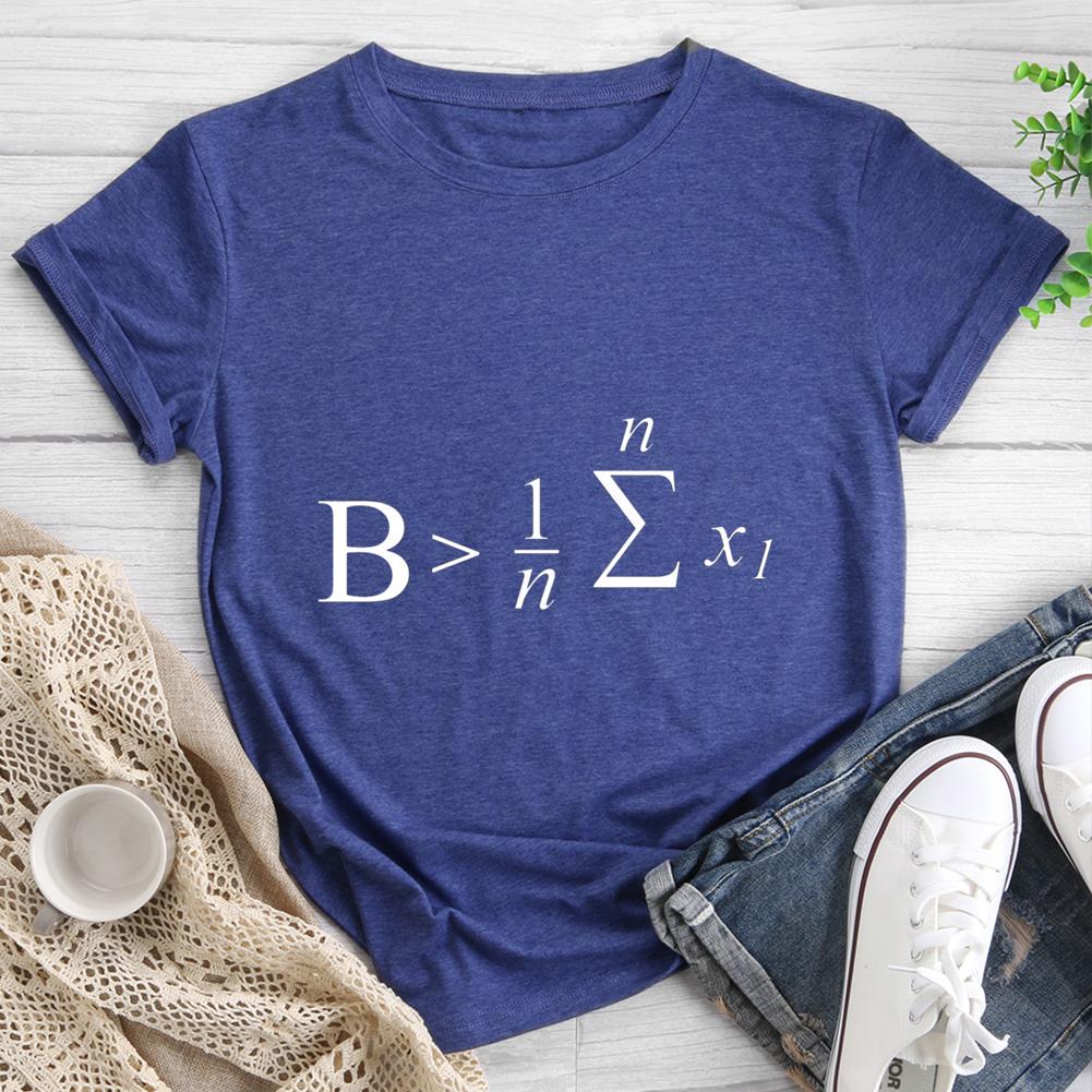 be-greater-than-average-mathematician-and-student-round-neck-t-shirt
