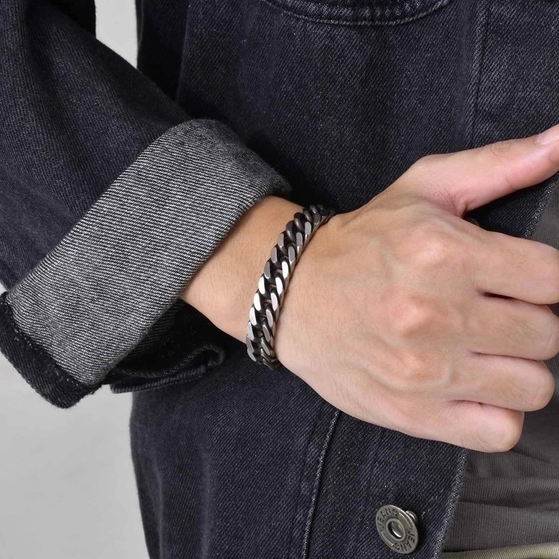 Retro Minimalist Chains Print 304 Stainless Steel Men'S Bracelets