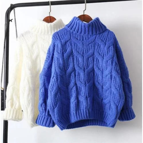 Sweater Women Pullovers Knitwear 2019 Winter Thick Casual Female Knitted Tops Pull Jumpers Oversized Woman Twist Warm Sweater