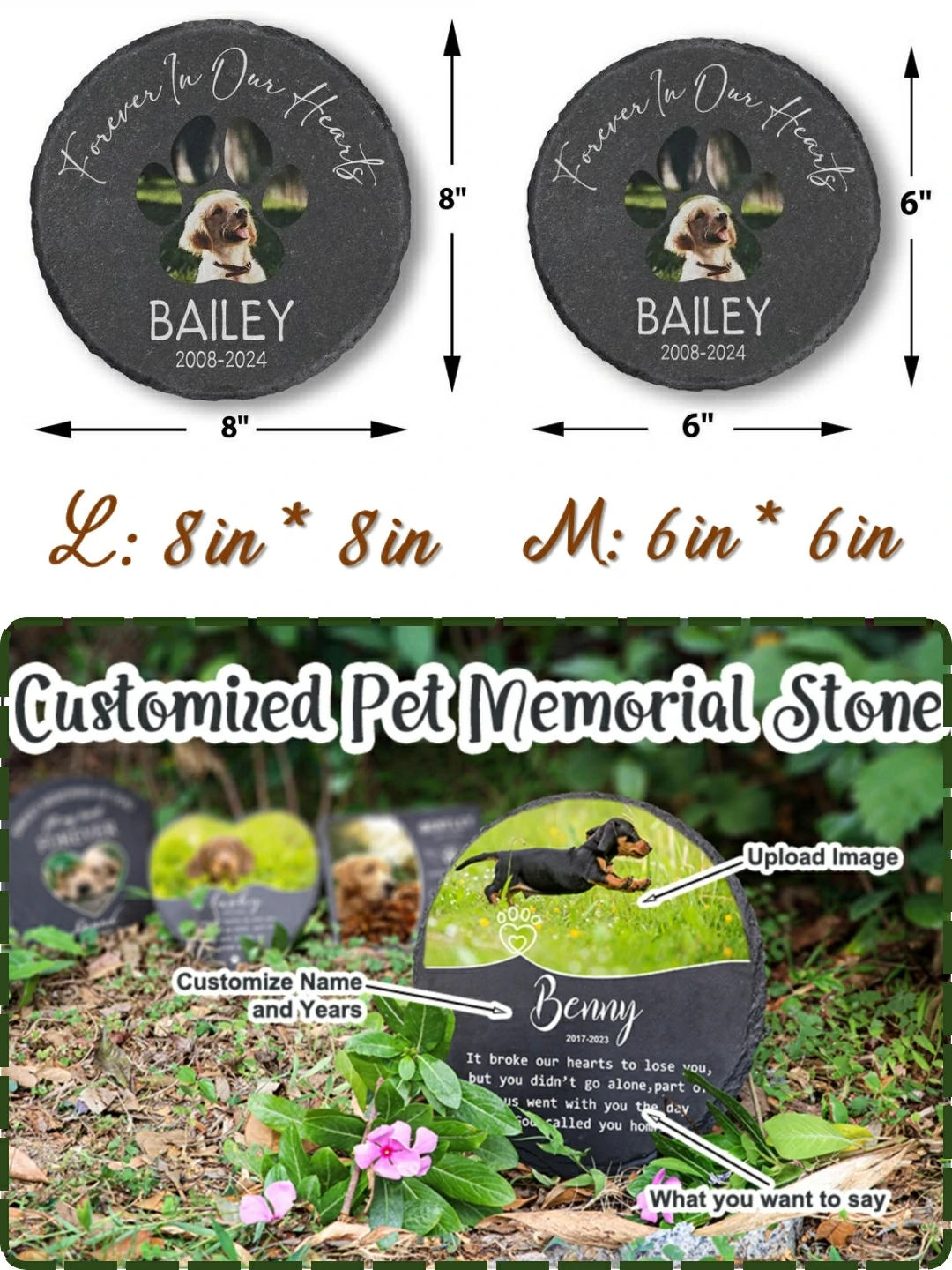 lookipet custom Pet Memorial Stone