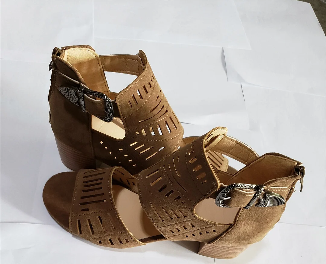 Women Sandals High Heel Gladiator Buckle Strap Fashion Shoes Woman Sandalias Mujer 2021 Summer Ladies Sandals Plus Size 35-43