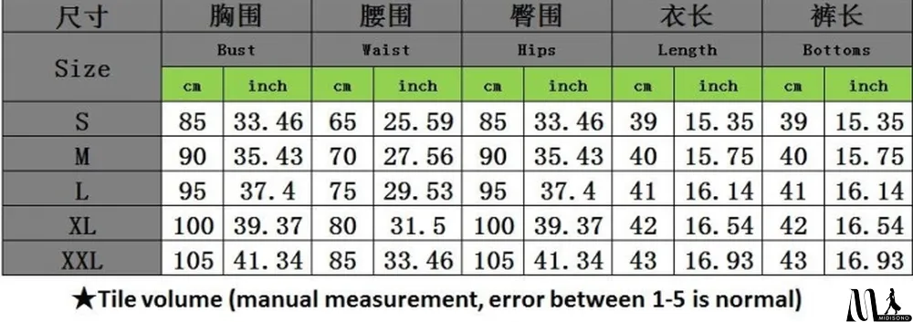 MidiSono - Summer Print Green Sexy Crop Top and Biker Shorts 2 Piece Matching Set