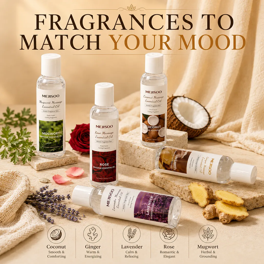 Couples Night-in Massage Oil &ndash; 120ml Rose, Lavender & Ginger Scents