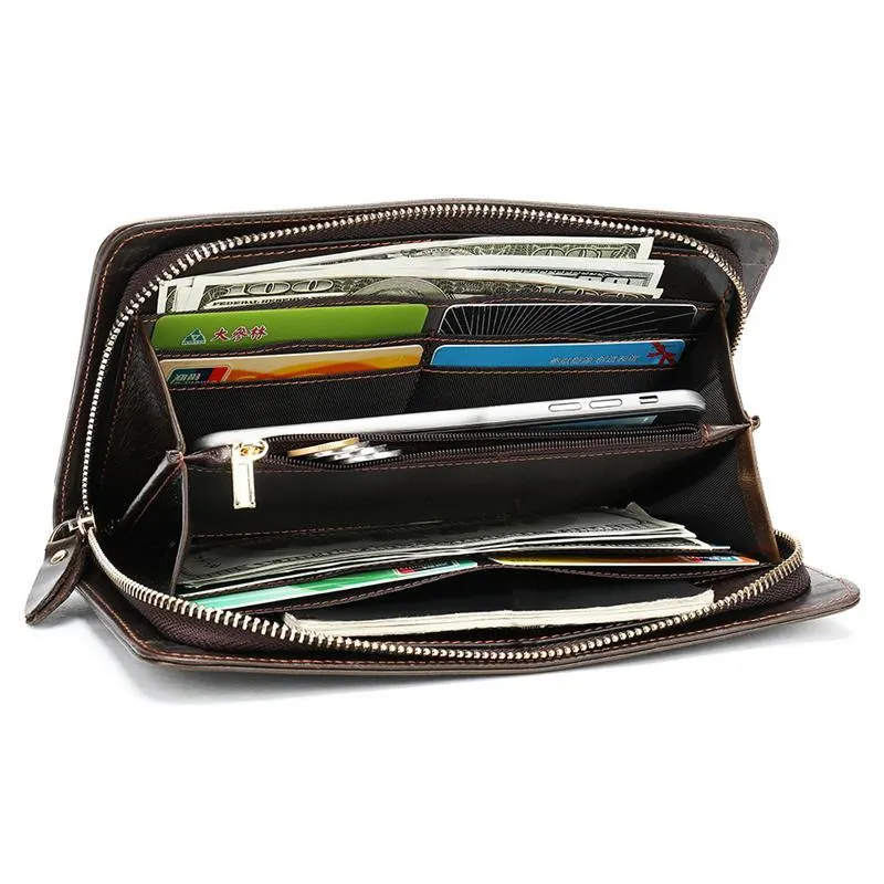 Muiltipurpose Leather Cards Holder Wallets With Pockets For Men