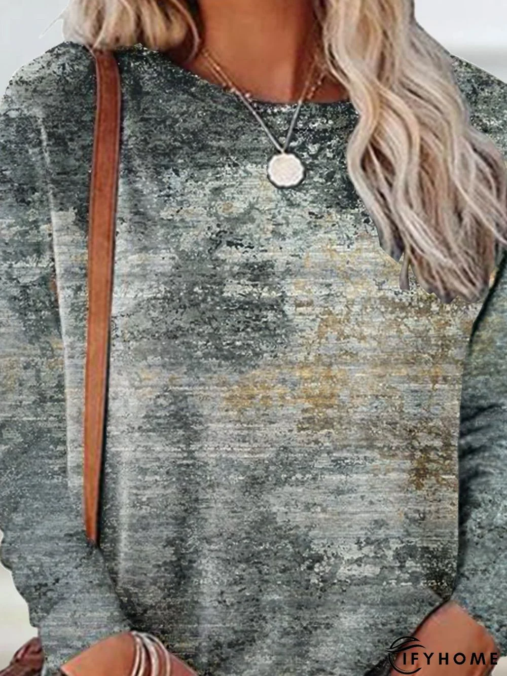 Casual Cotton Crew Neck Abstract Hoodies & Sweatshirt | IFYHOME