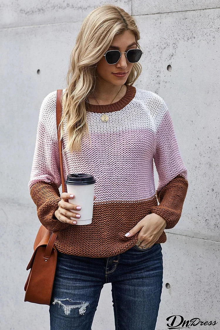 Colorblock Knit Sweater