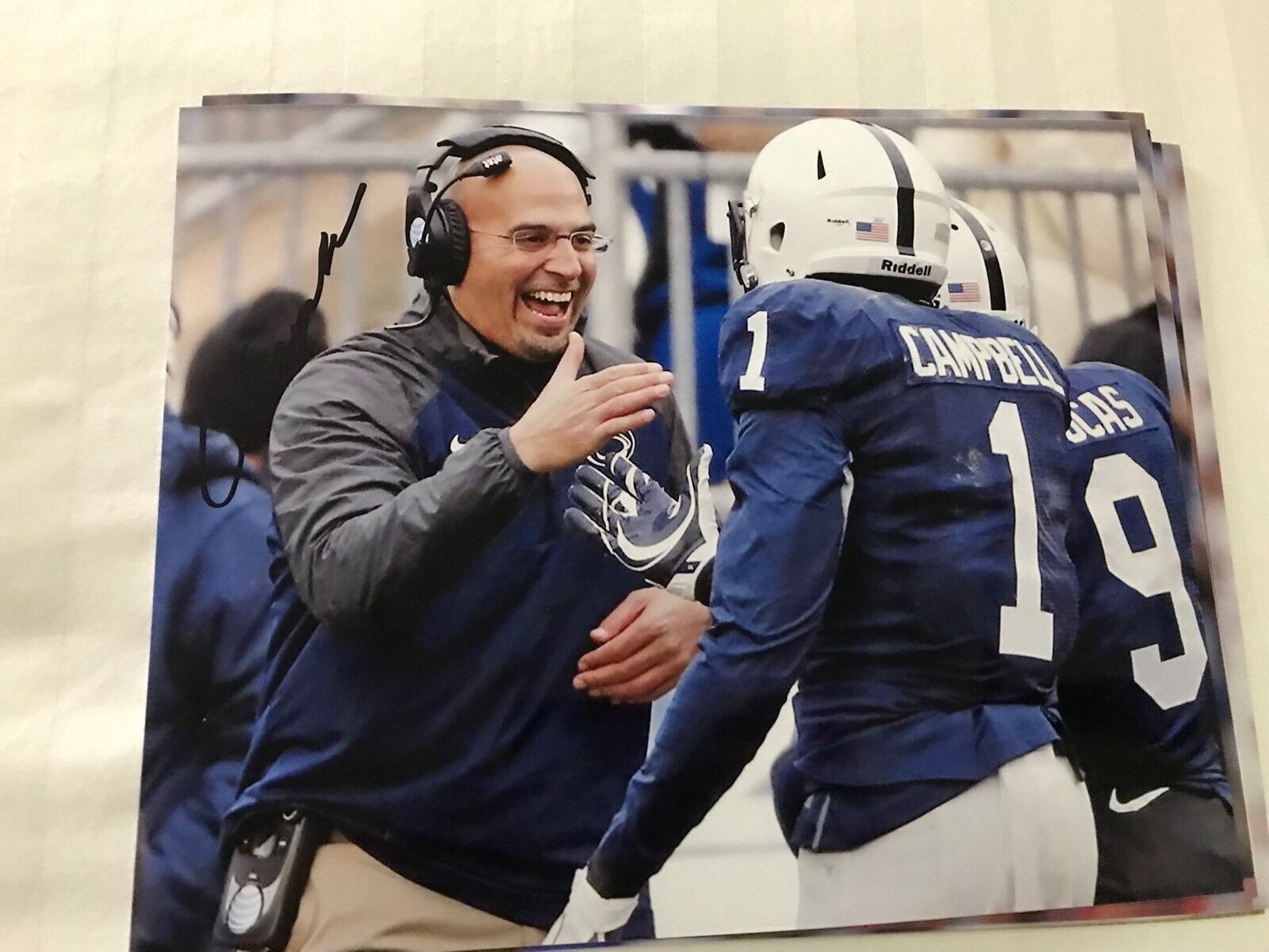 Christian Campbell Penn State hand signed autographed 8x10 football Photo Poster painting COA D