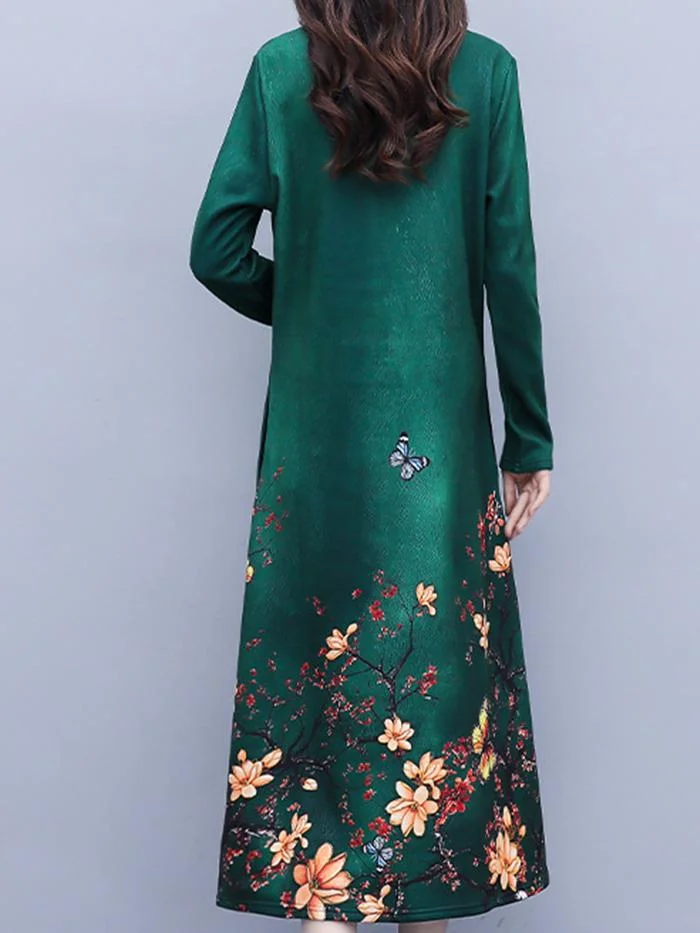 Fashion Plus Velvet Padded Dress