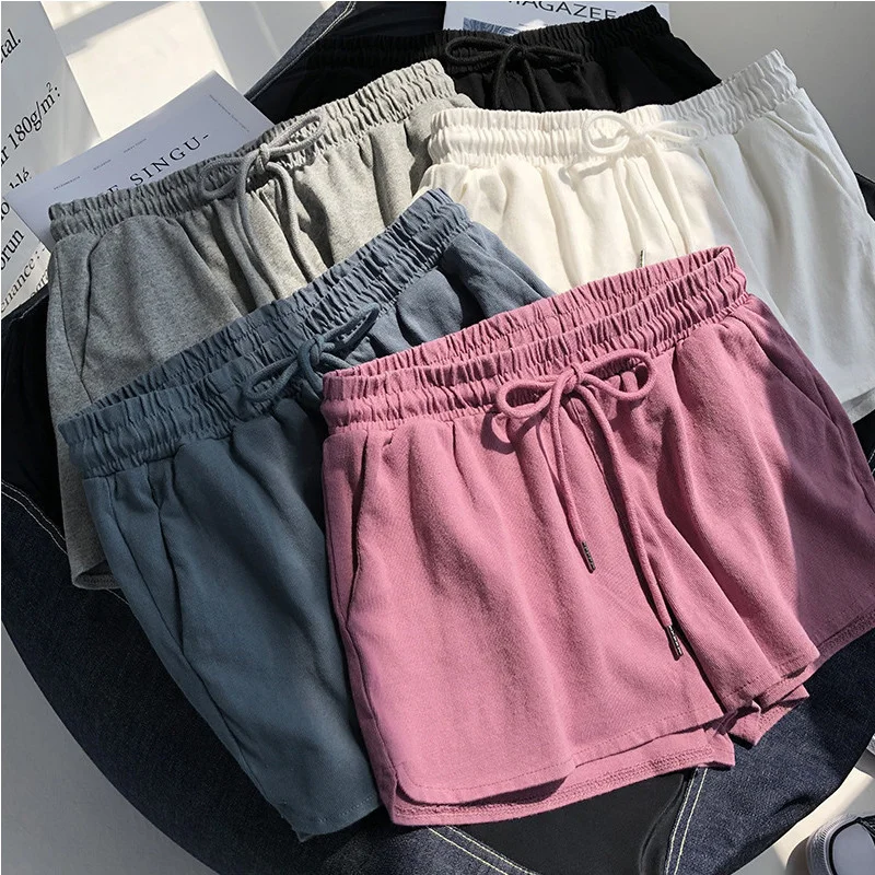 Brownm Brownm Waist Loose Tight Waist Sports Shorts Female Loose Casual Wear 2024 Summer New Wide Leg Pants Home Pajama Pants Tide