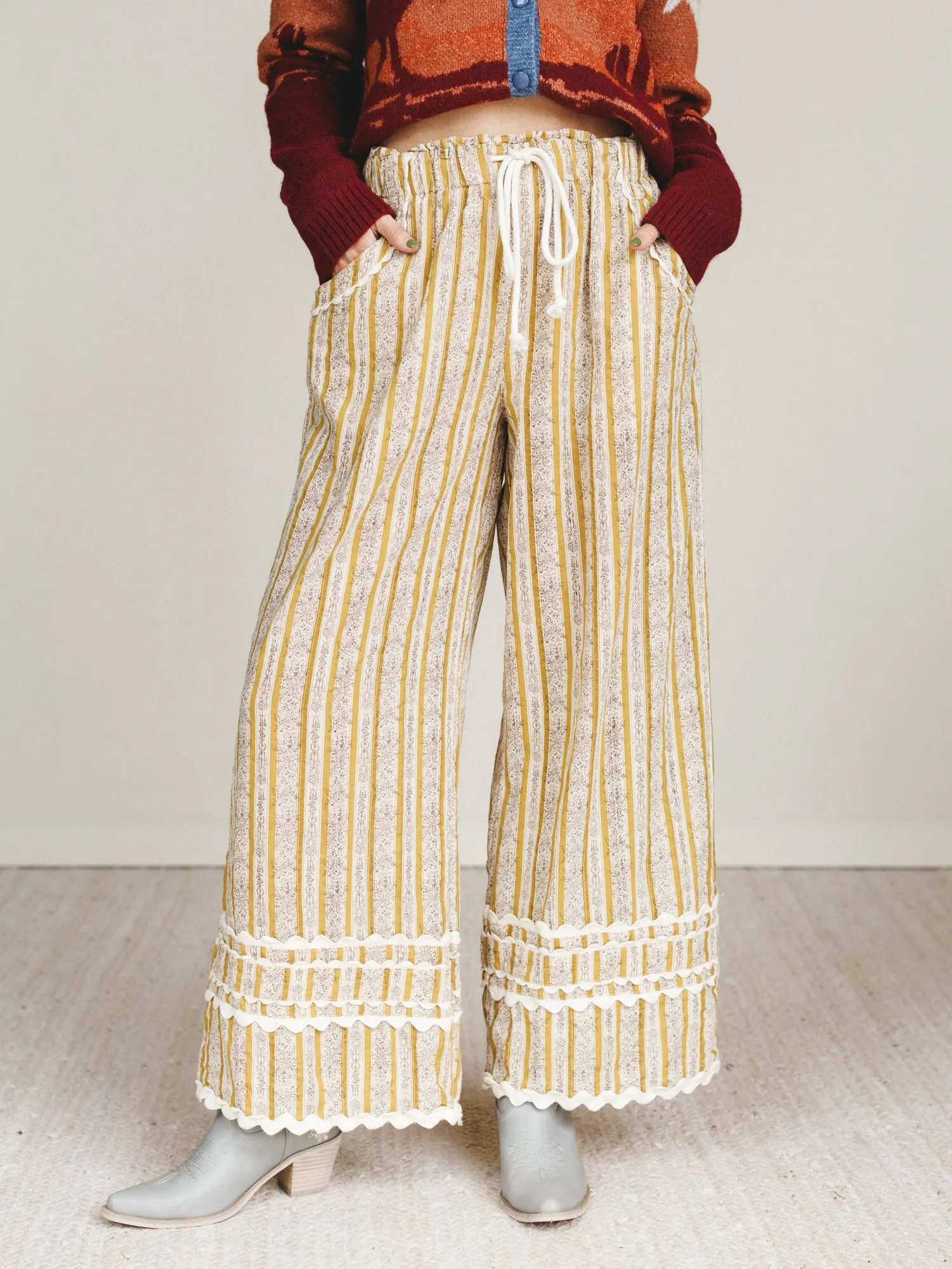 Sweet Country Wide Leg Pants - Mustard
