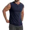  Men's Stylish Sleeveless Henley Tank Top for Summer Fitness and Casual Wear by Inlyline