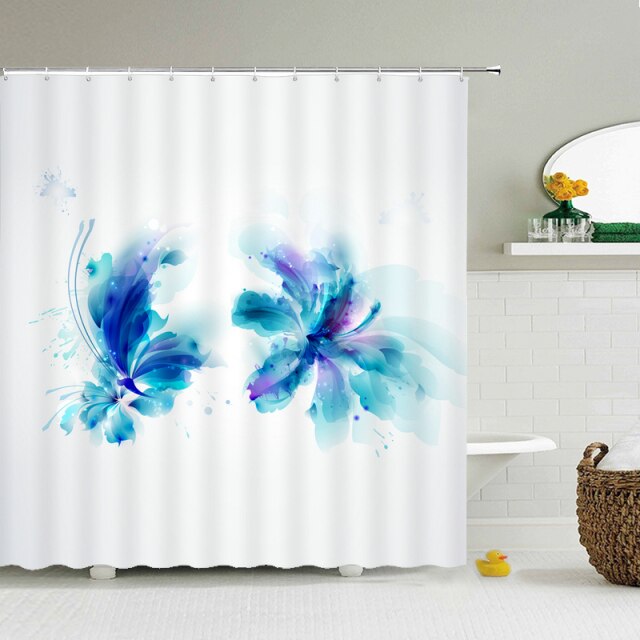 

Shower Curtain – Flower Green leaf Plant-180*180cm, 501 Original