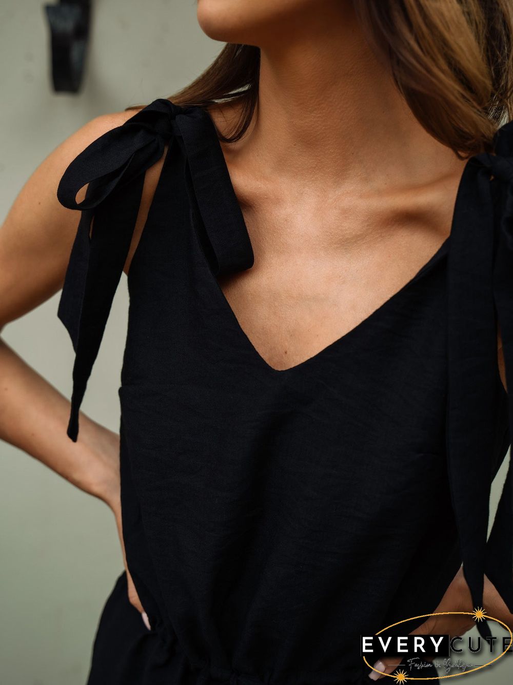 Women'S Dresses V-Neck Belted Ruffle Print Dress