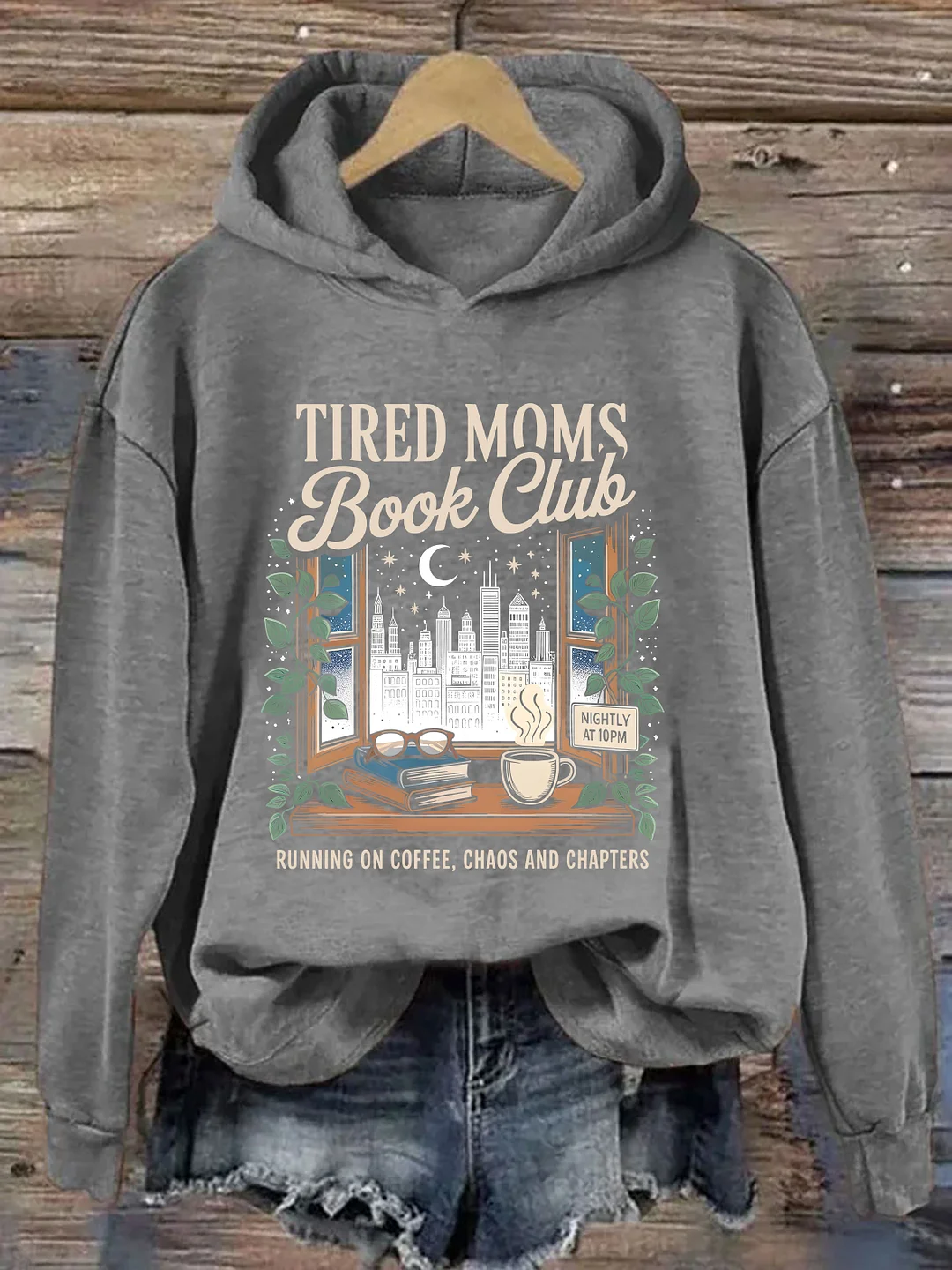 Tired Moms Book Club Hoodie