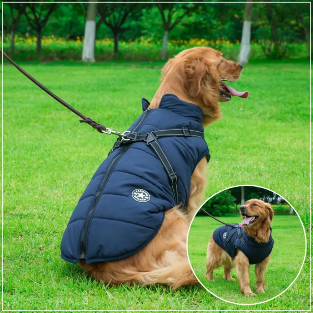 Pawbibi Sport- Waterproof Winter Jacket with Built-in Harness